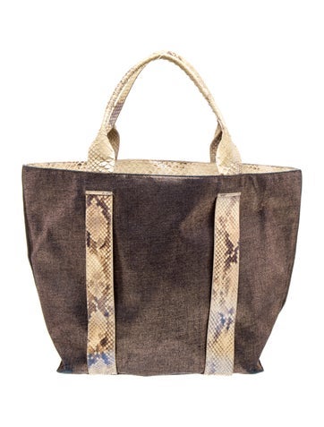 Nancy Gonzalez Canvas Top Handle Bag