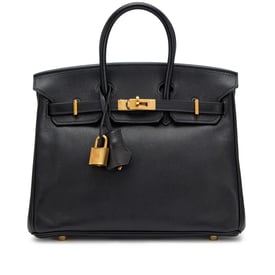 Hermes Black Novillo Birkin 25 Gold Hardware, 2008