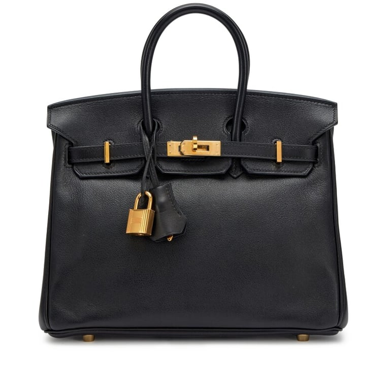 Hermes Black Novillo Birkin 25 Gold Hardware, 2008