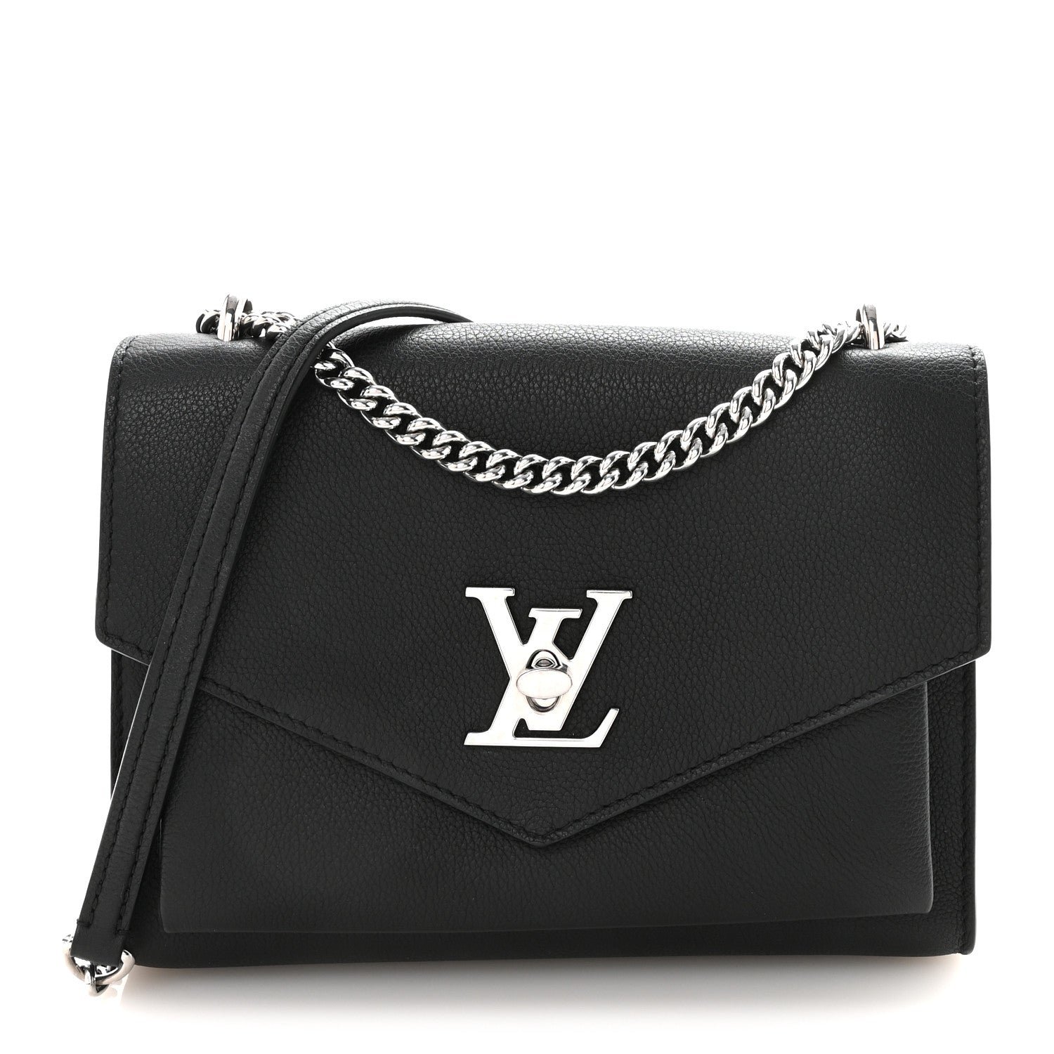 Louis Vuitton Soft Calfskin My Lockme Chain Bag BB Black