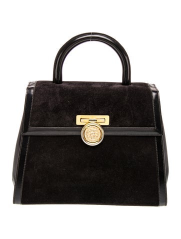 Suede Top Handle Bag