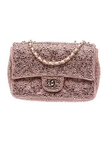 Strass Crystal Diamante Rectangular Mini Flap Bag