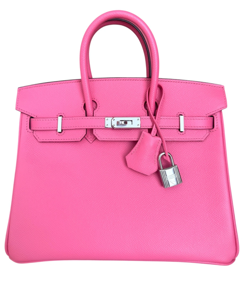 Rose Azalee and White Epsom Verso HSS Birkin 25 Palladium Hardware, 2017