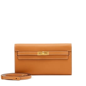 Hermes Caramel Epsom Kelly-To-Go Wallet Gold Hardware, 2023