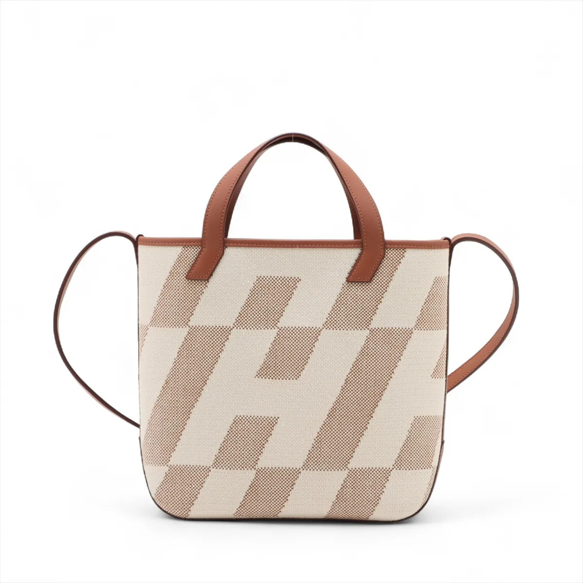Hermès Ambie-27 PM Toile H x Veau Swift Brown