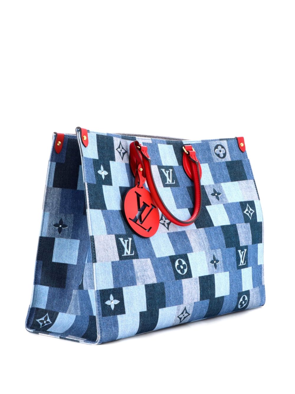 OnTheGo Damier and Monogram Patchwork Denim GM tote bag