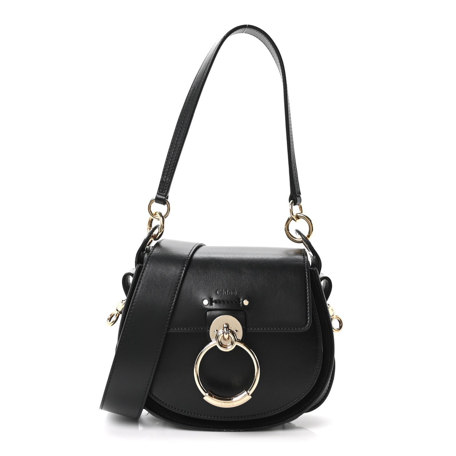 Chloe Chloe Calfskin Small Tess Bag Black