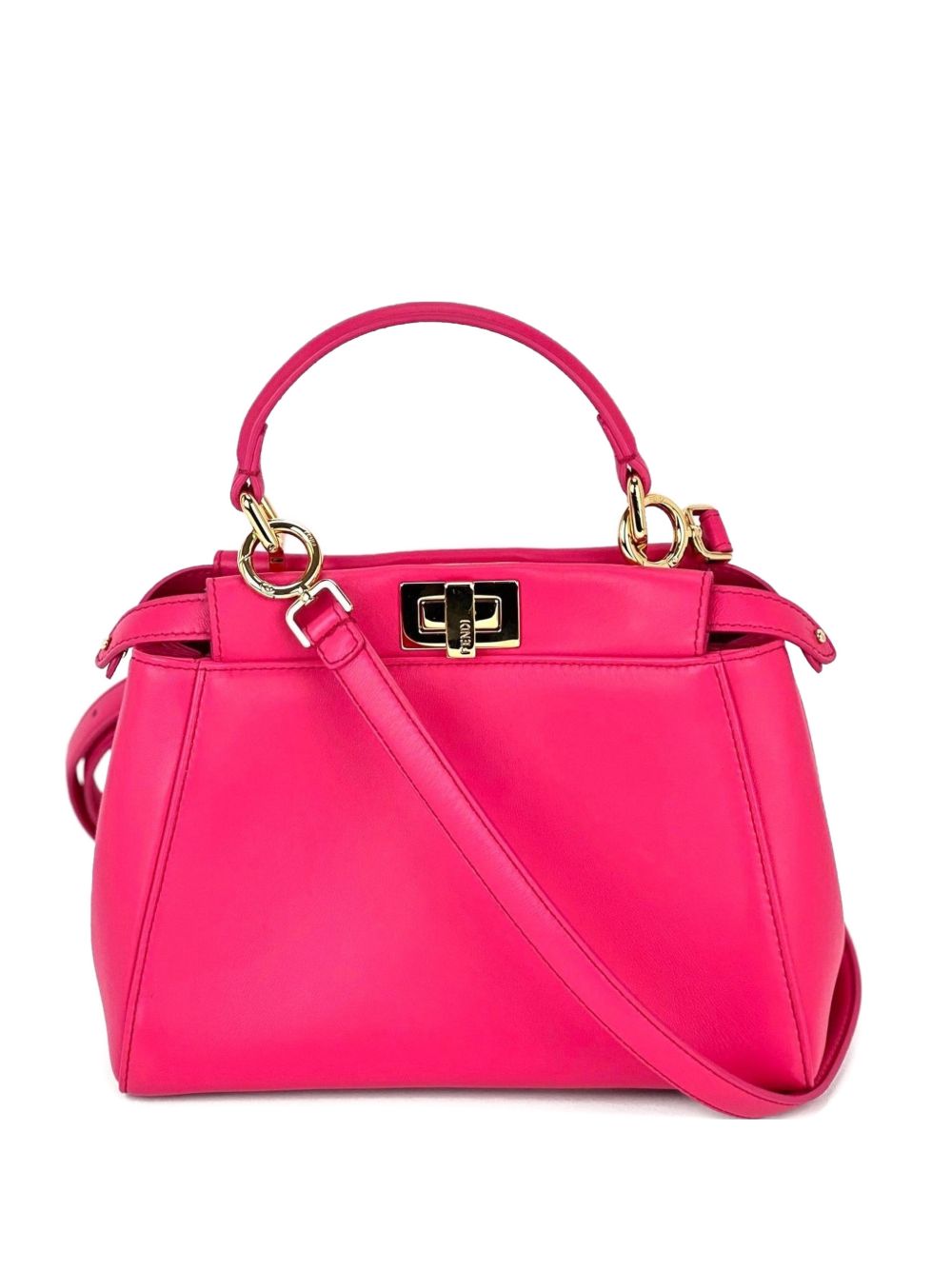 mini Peekaboo leather tote bag