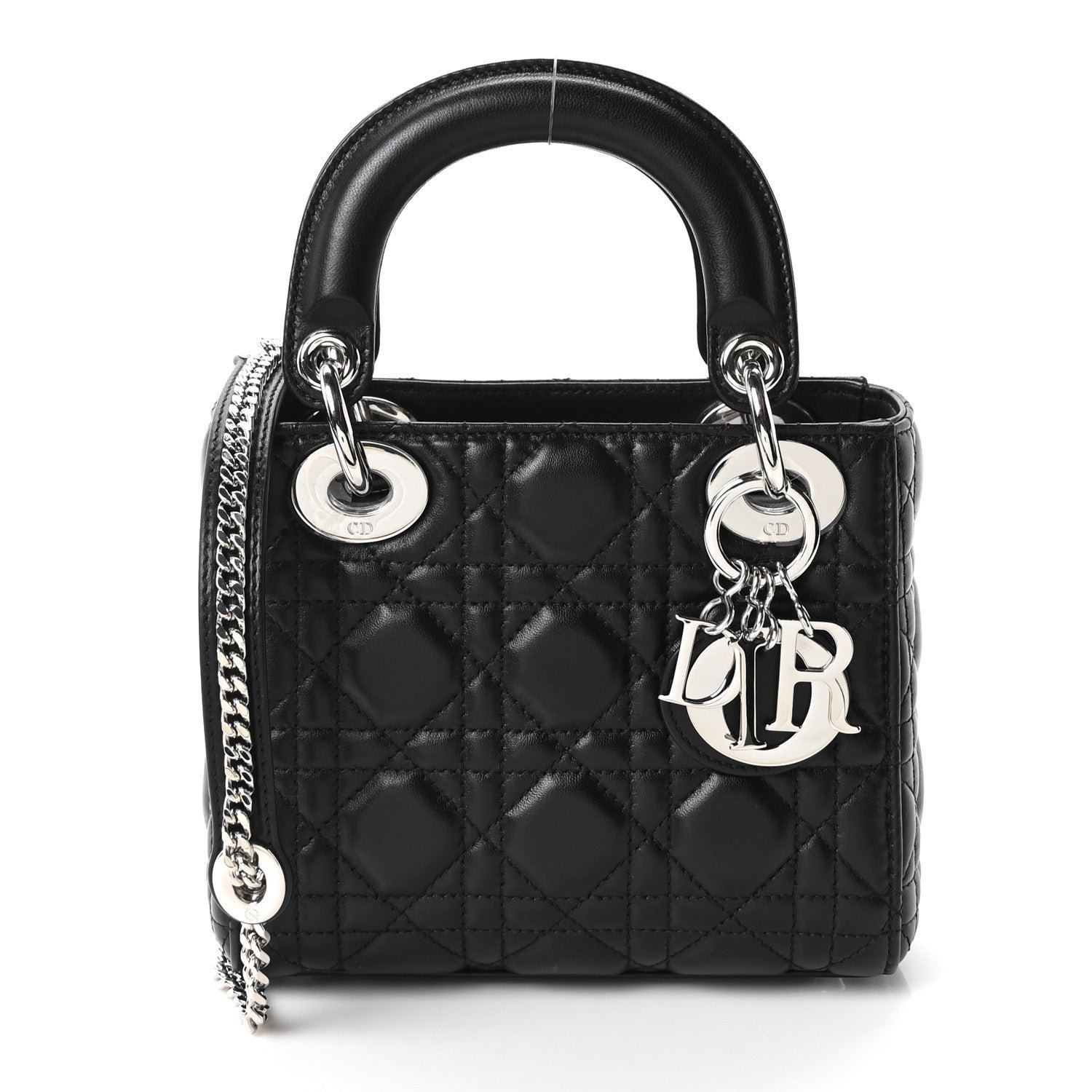 Christian Dior Lambskin Cannage Mini Lady Dior Black