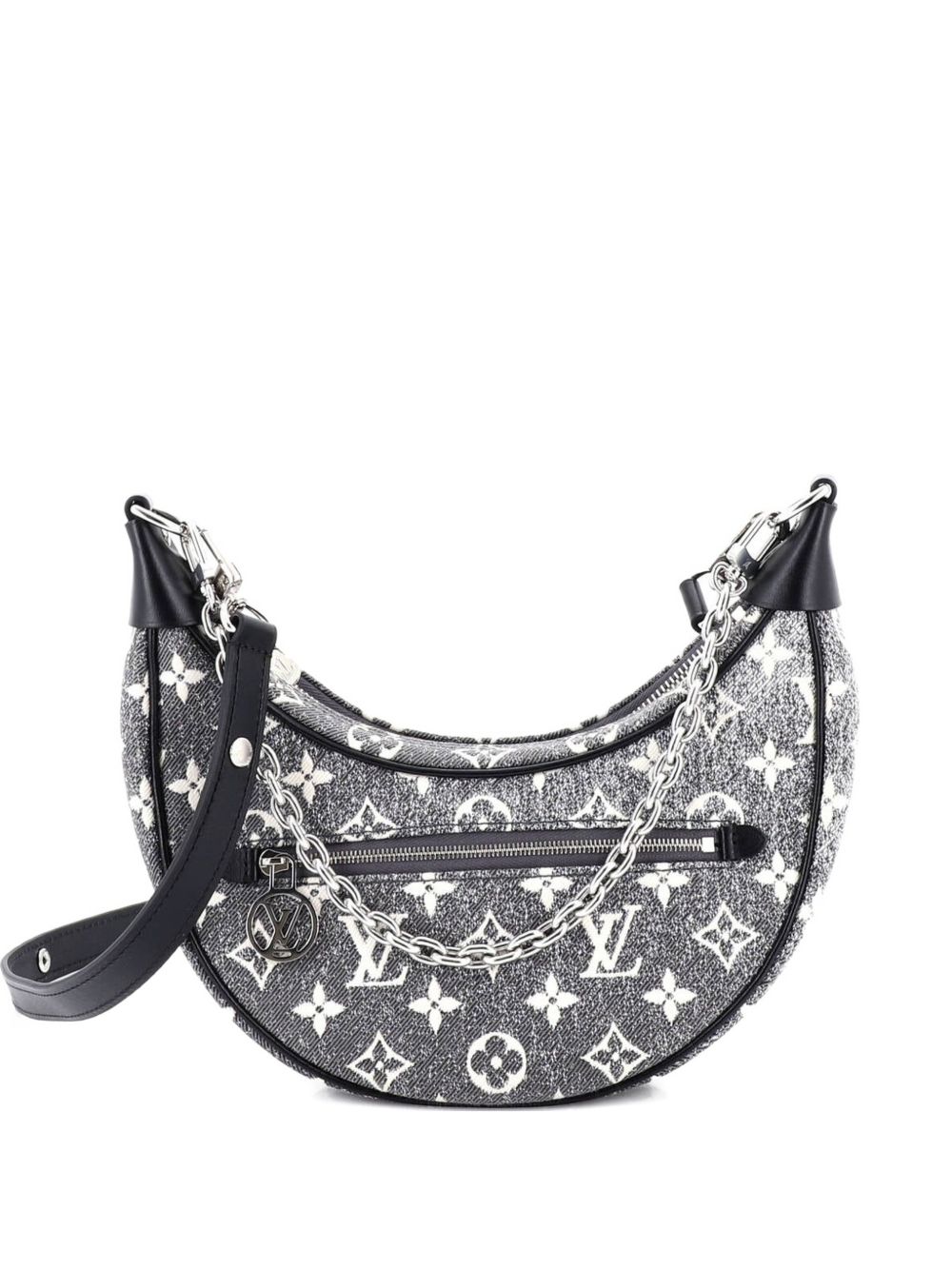 Loop Handbag Monogram Jacquard Denim hobo bag