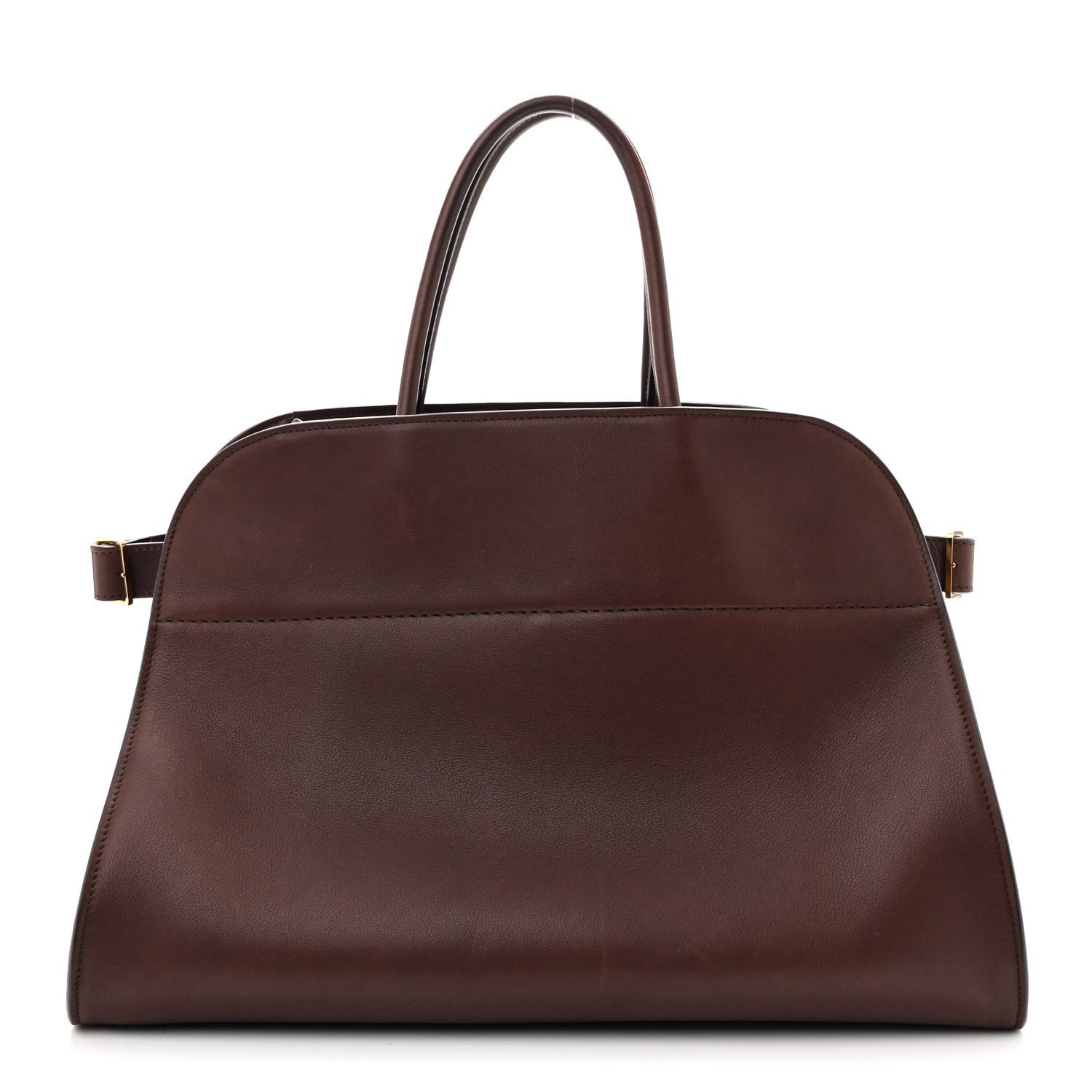 The Row Polished Saddle Calfskin Soft Margaux 15 Burgundy