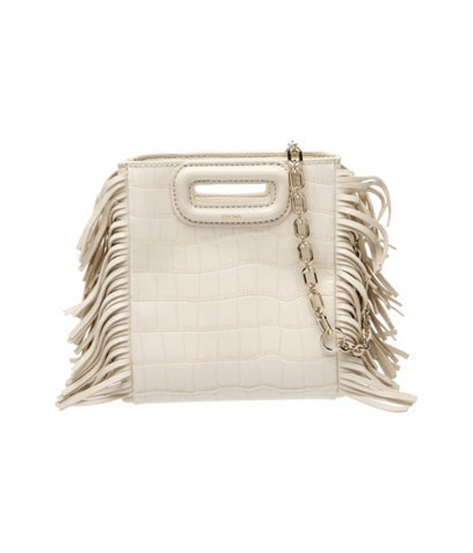 Maje Embossed Leather Top Handle Bag
