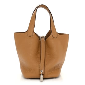 Hermes Taurillon Clemence Picotin Lock 18 PM Biscuit