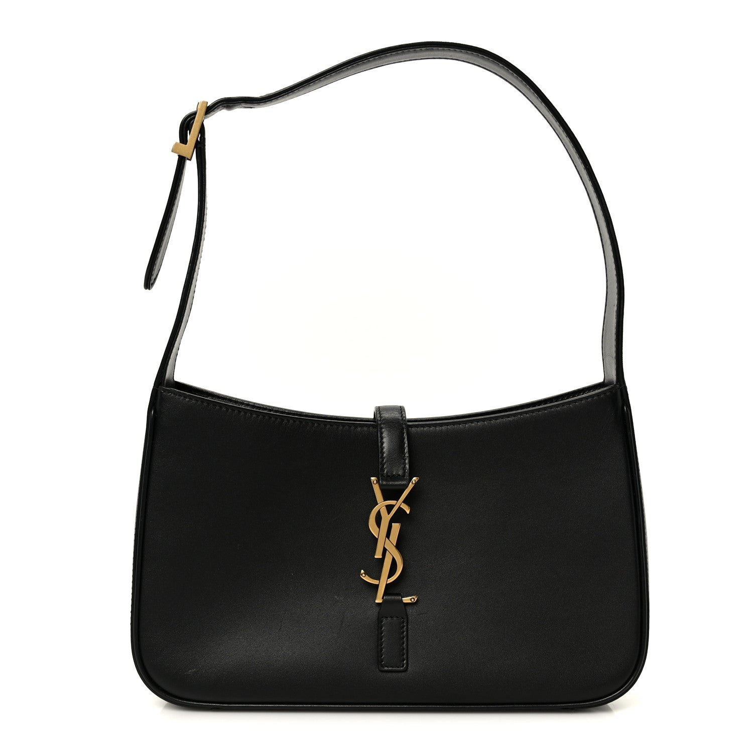 Saint Laurent Smooth Calfskin Le 5 A 7 Hobo Black