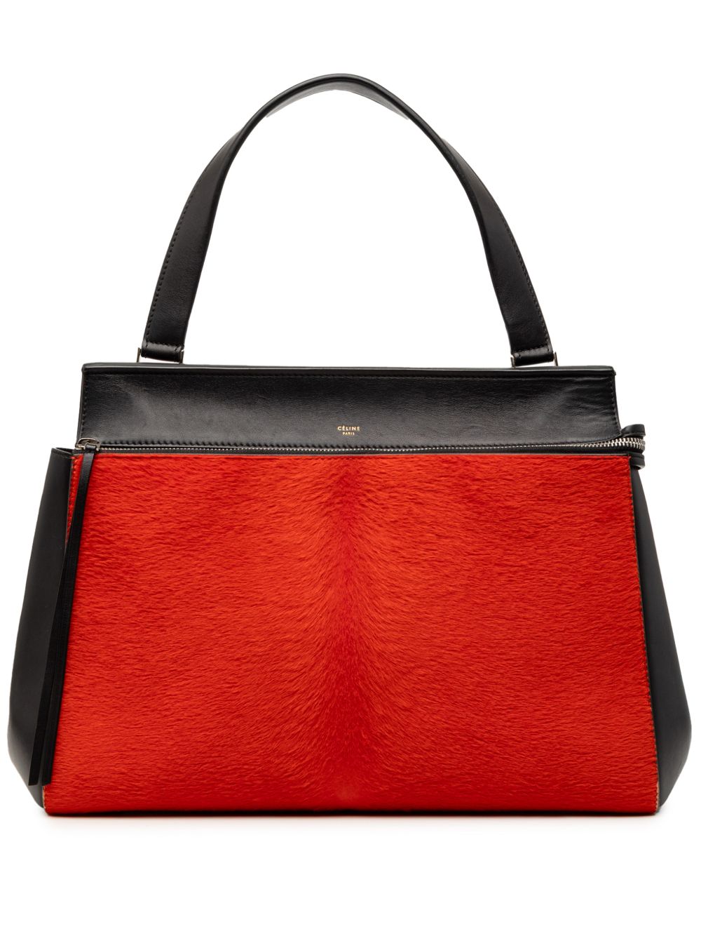 Celine 2012 Medium Bicolor Leather and Pony Hair Edge handbag
