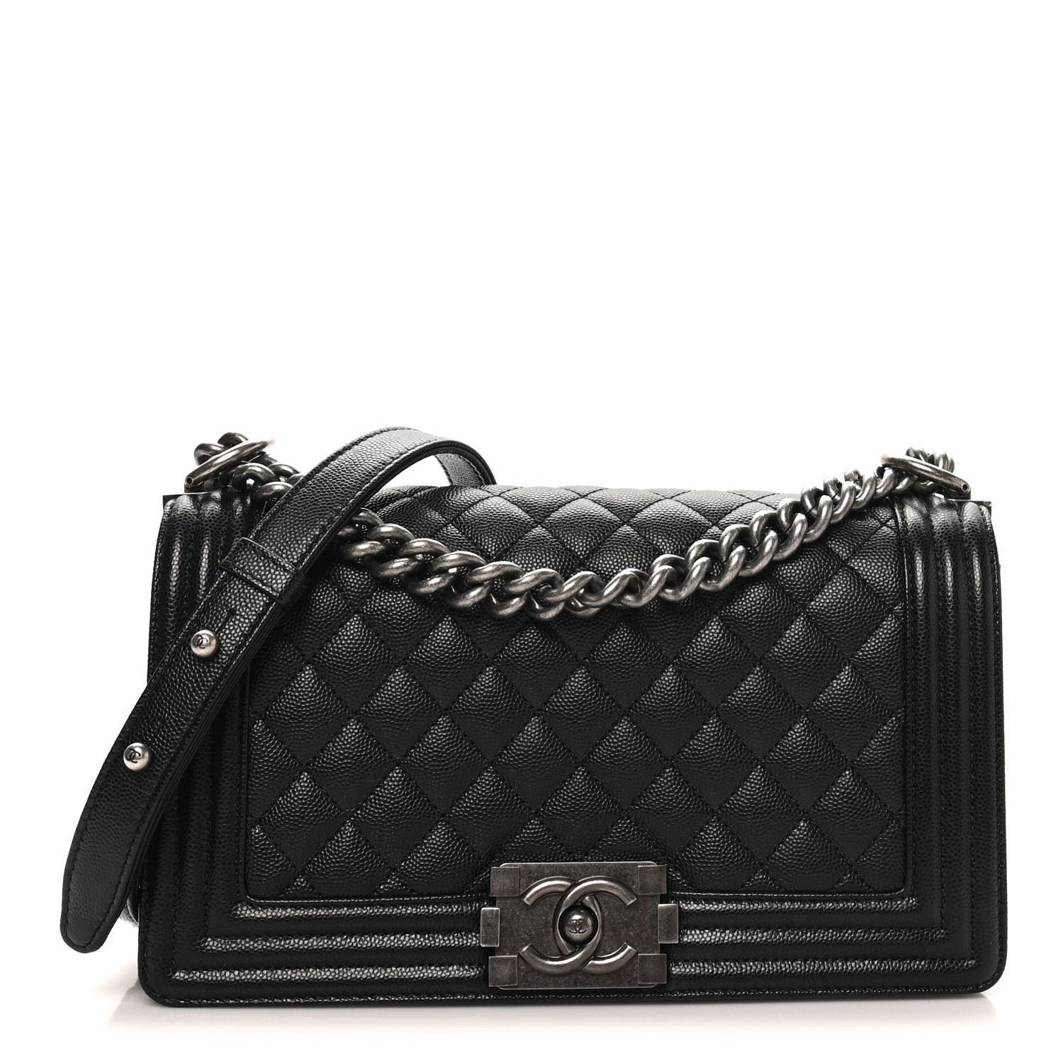 Chanel Caviar Quilted Medium Boy Flap Black