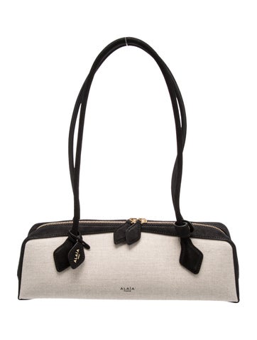 Alaia Canvas Shoulder Bag