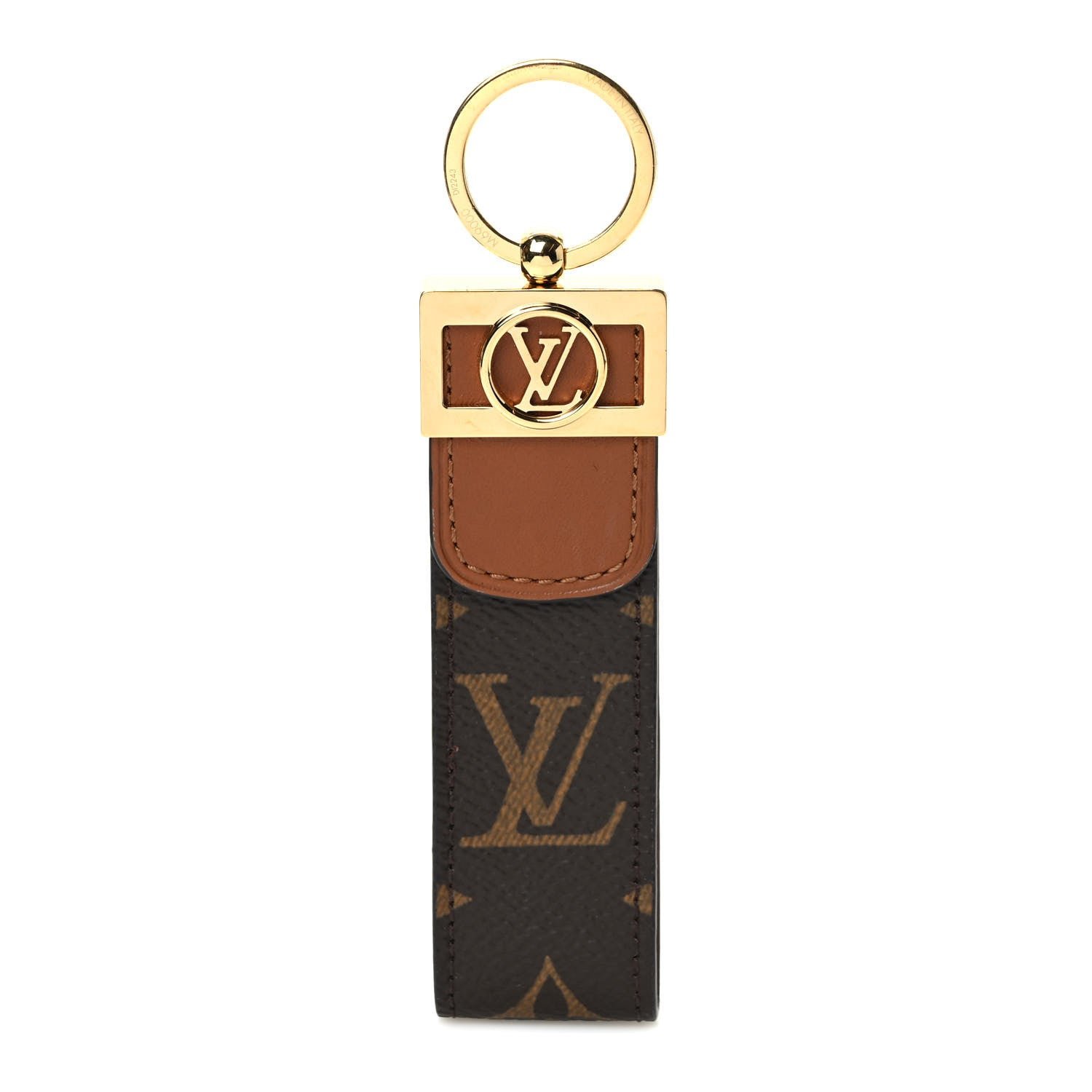 Louis Vuitton Monogram Dauphine Dragonne Bag Charm Key Holder Brown