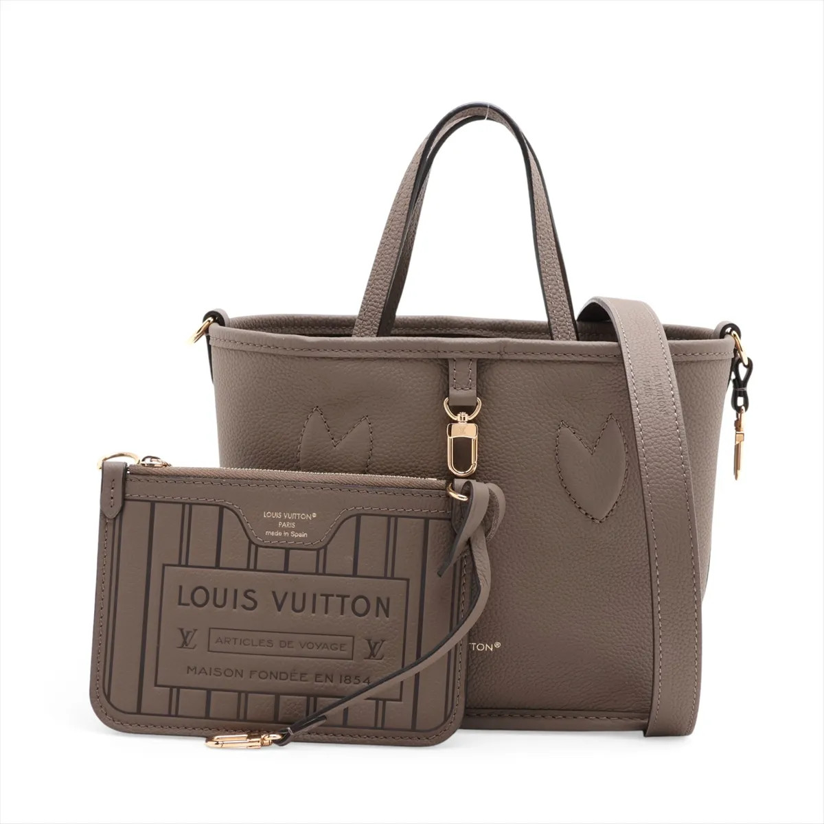Louis Vuitton Monogram Neverfull INSIDE OUT BB M28349 Brown There was an RFID re