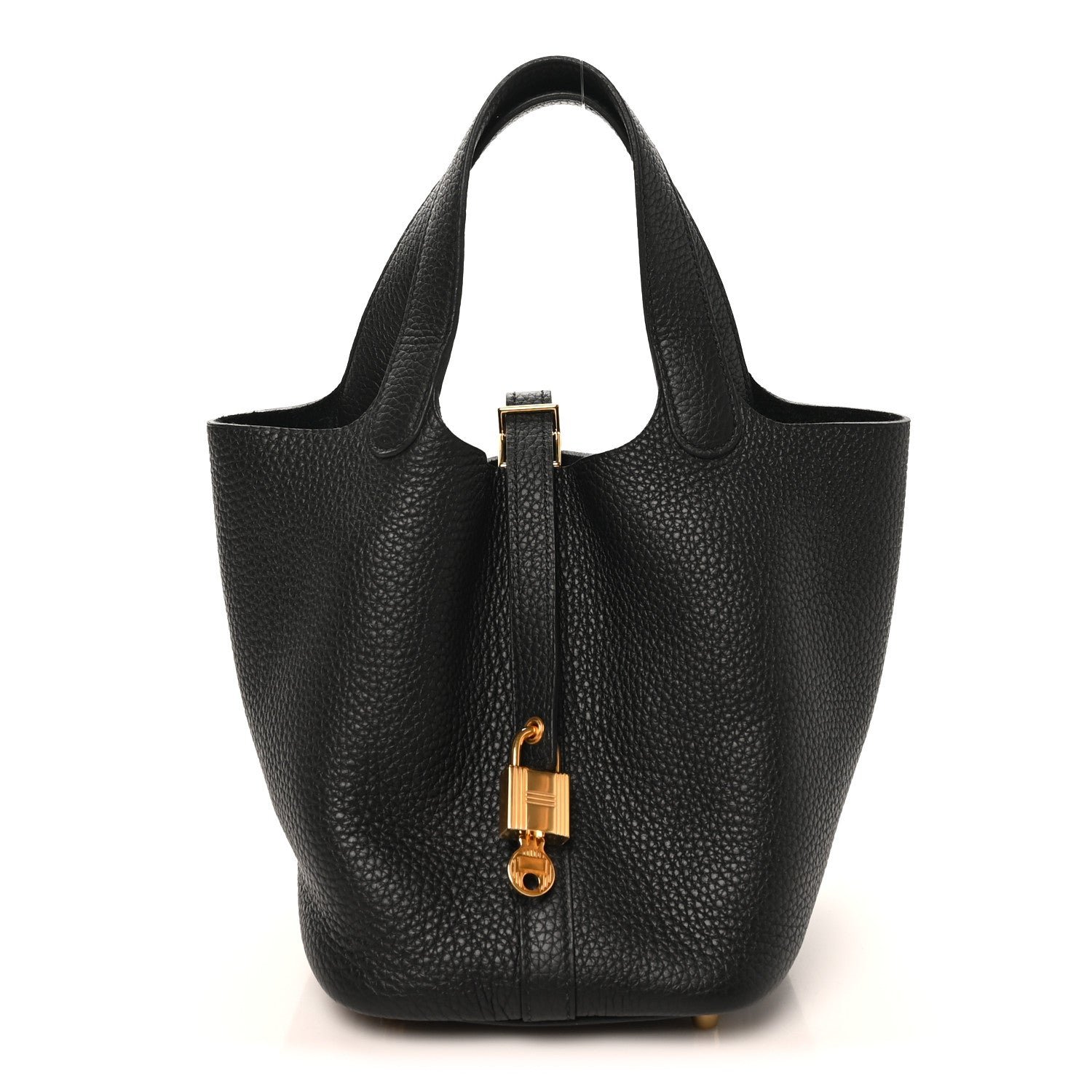 Hermes Taurillon Clemence Picotin Lock 18 PM Black