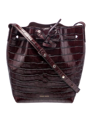Mansur Gavriel Embossed Leather Bucket Bag