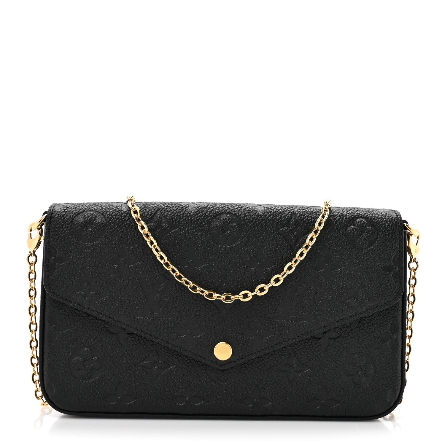 Louis Vuitton Empreinte Pochette Felicie Chain Wallet Black