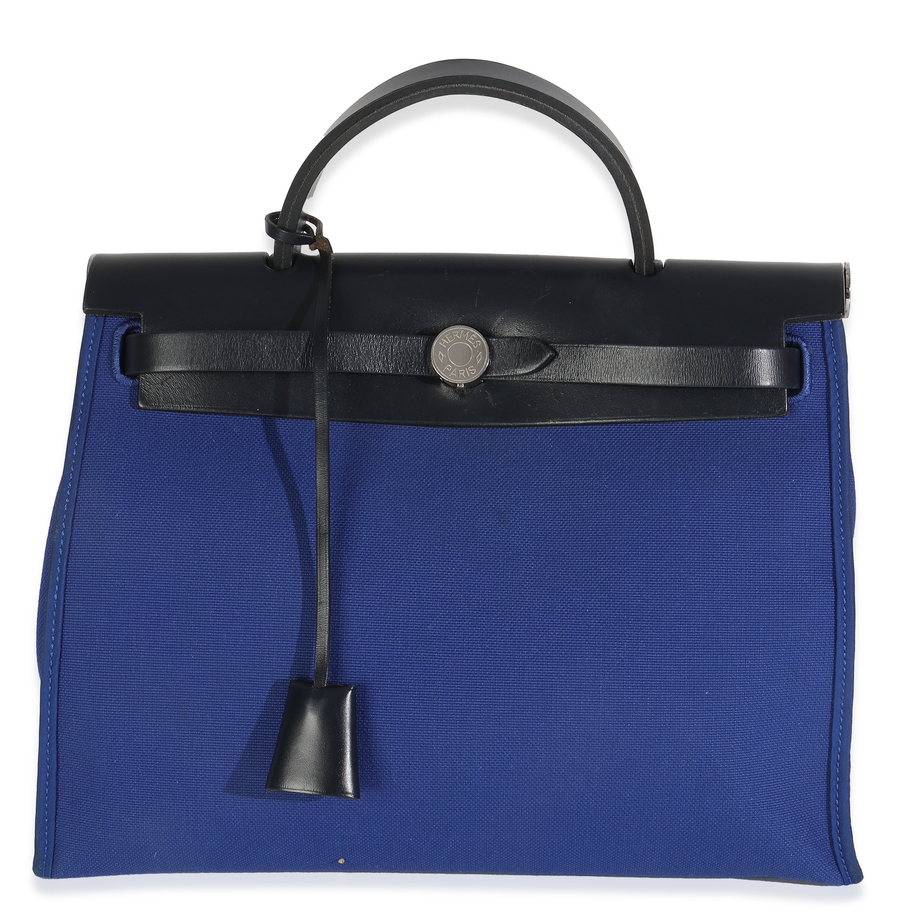 Hermes Bleu Electrique Bleu Saphir Militaire Vache Hunter Herbag Zip 31 PHW