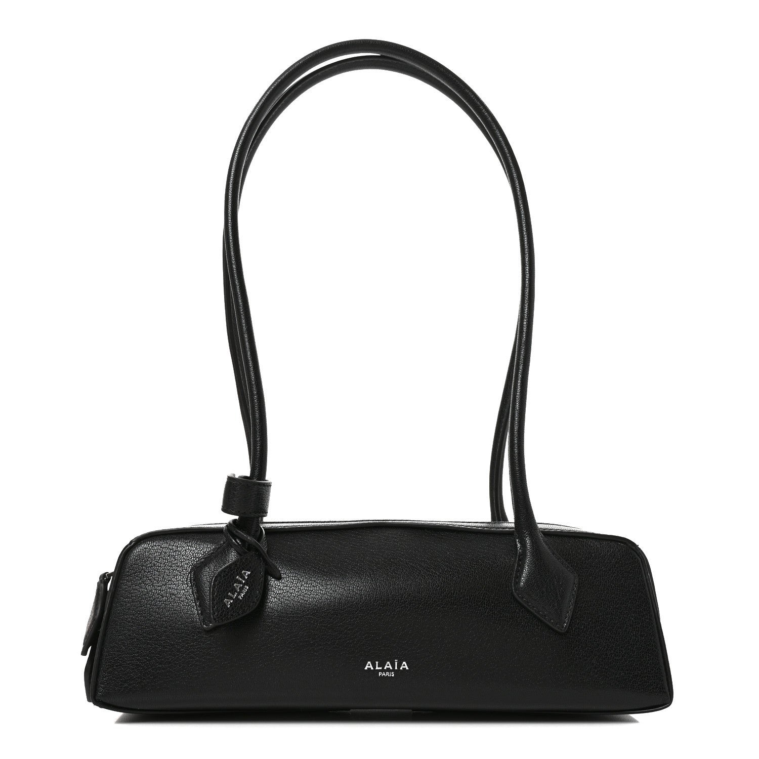 Alaia Shiny Goatskin Small Le Teckel Bag Black