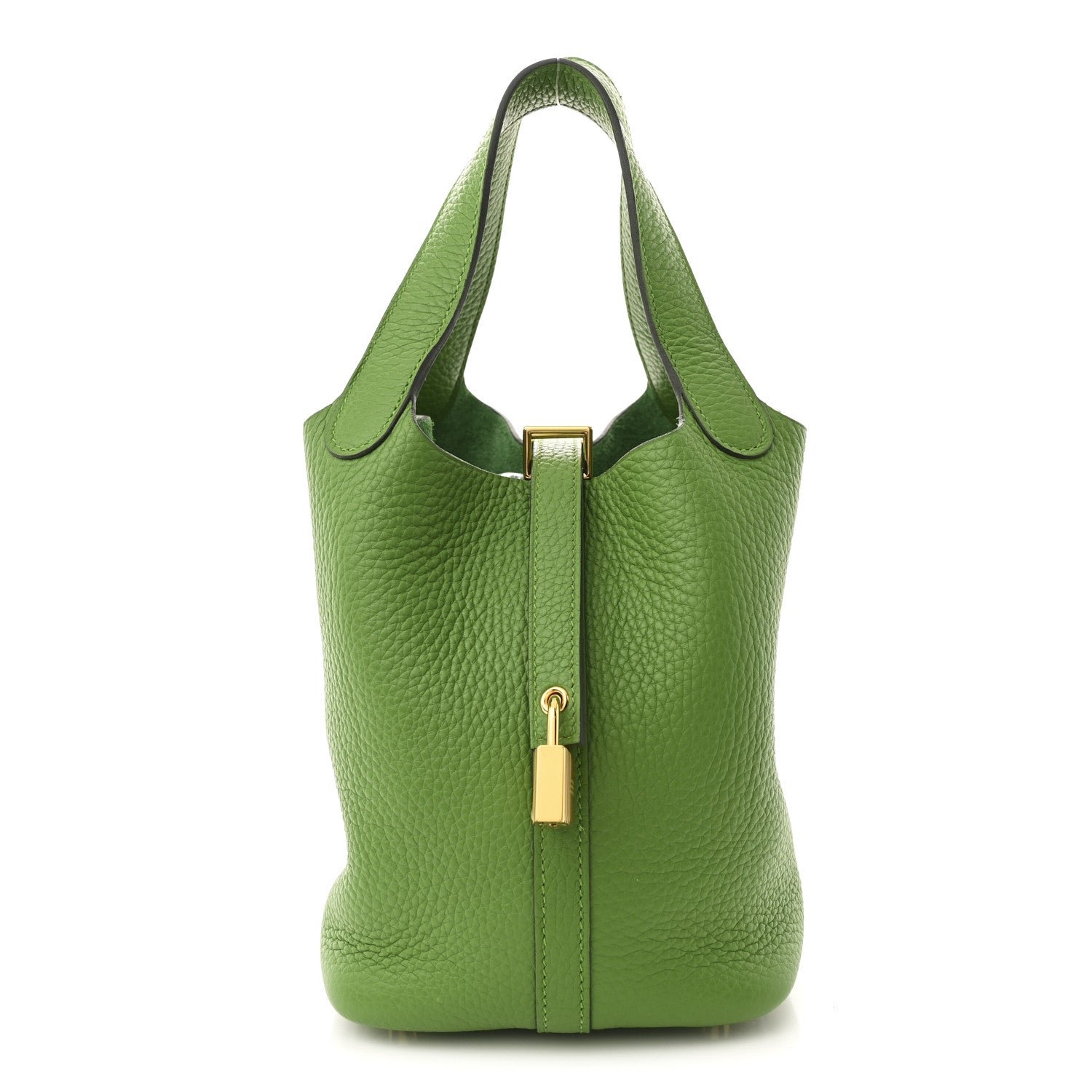 Hermes Taurillon Clemence Picotin Lock 18 PM Vert Yucca