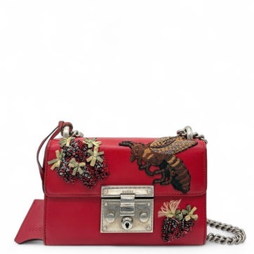 Gucci Calfskin Padlock Shoulder Bag