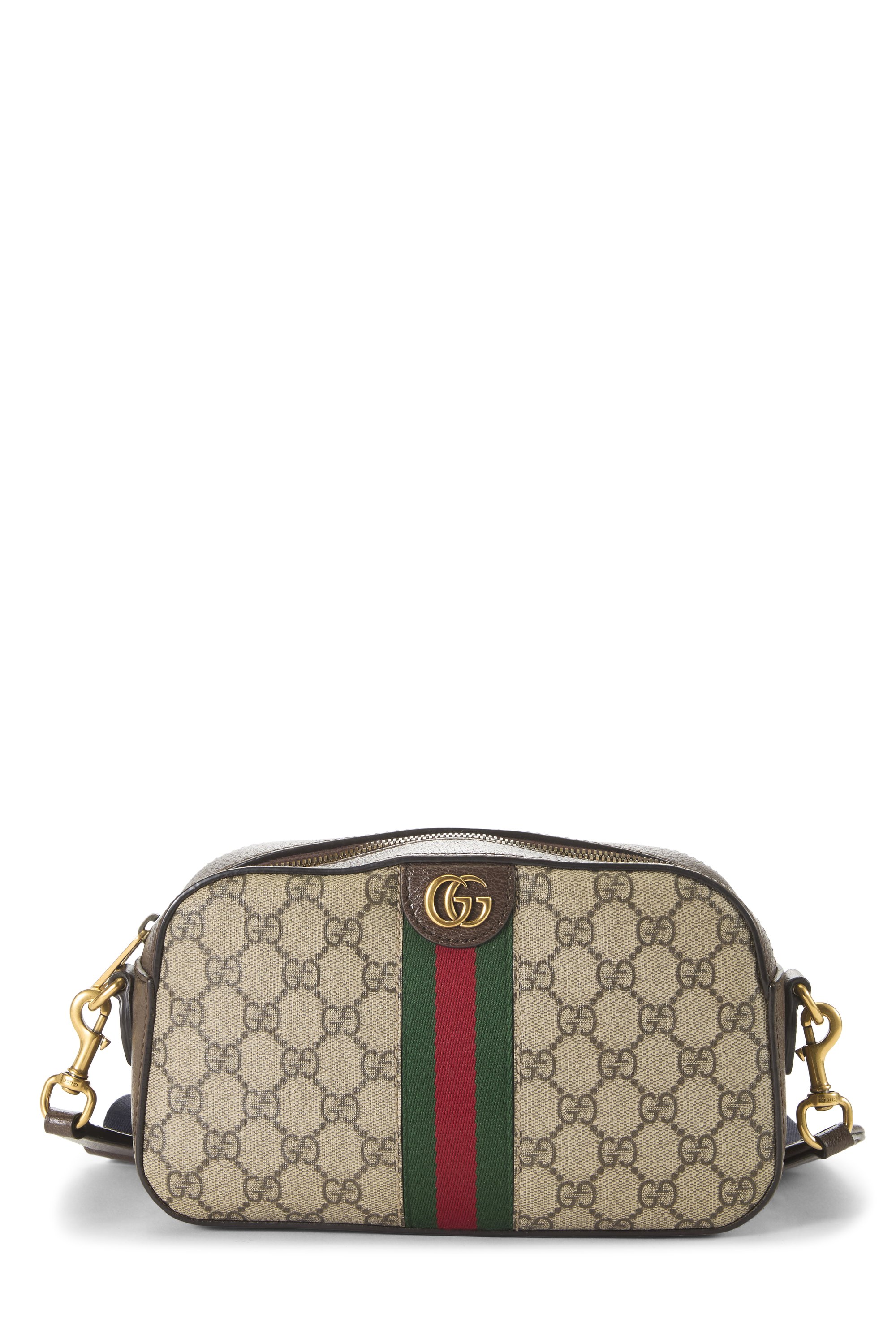Brown GG Supreme Canvas Web Ophidia Crossbody Small