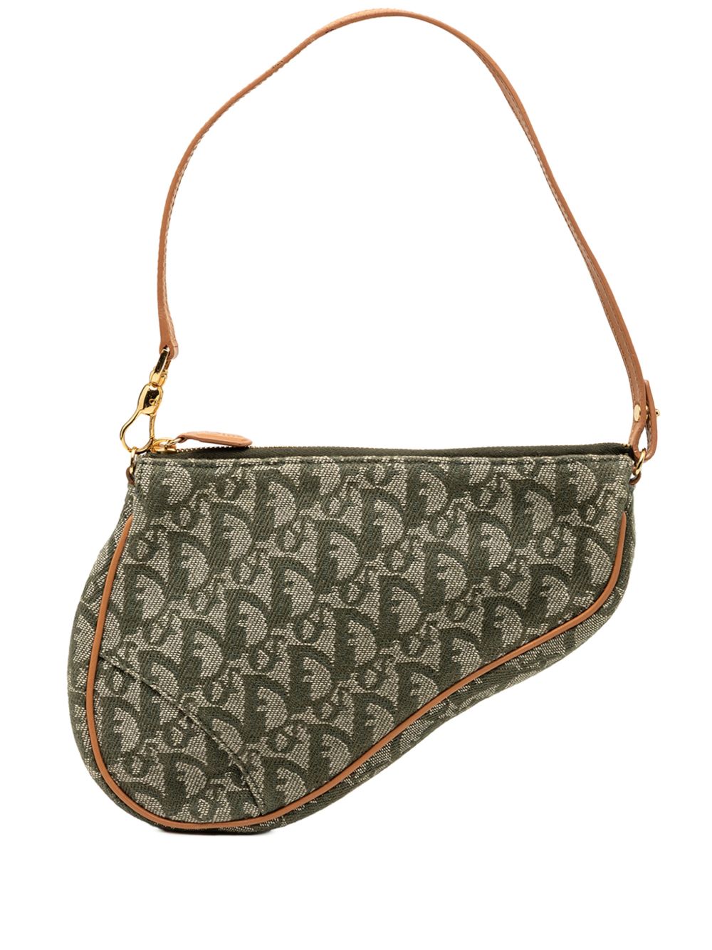 Dior 2001 Mini Diorissimo Canvas Saddle Pochette shoulder bag