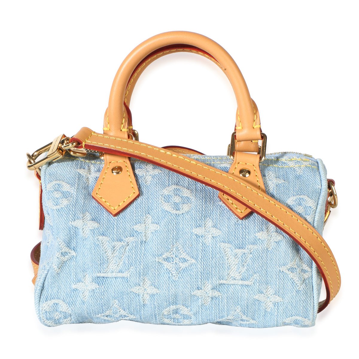 Louis Vuitton Sky Blue Monogram Denim Nano Speedy