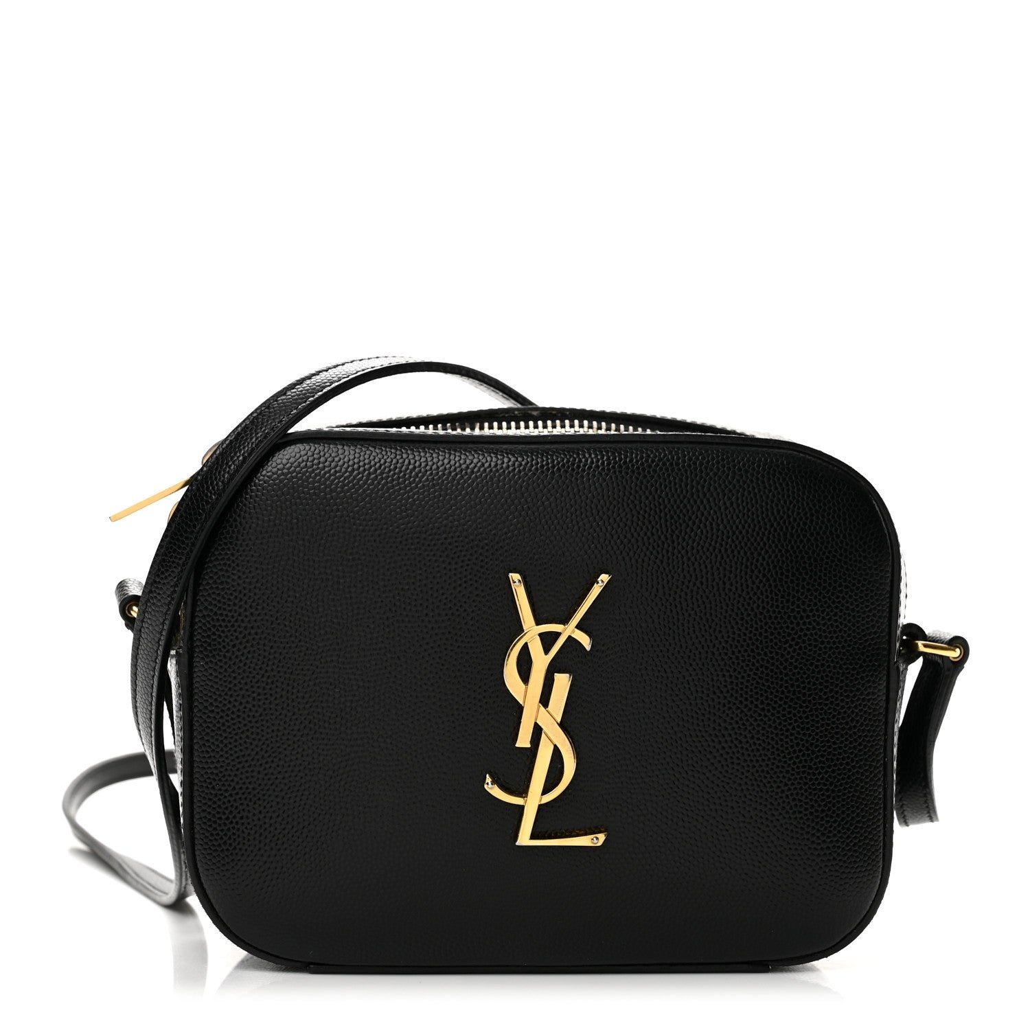 Saint Laurent Grain De Poudre Small Classic Monogram Camera Bag Black
