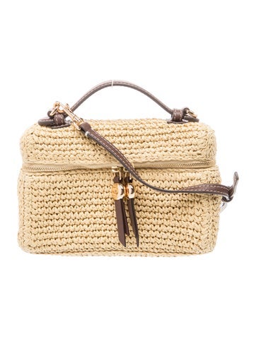 Raffia Top Handle Bag