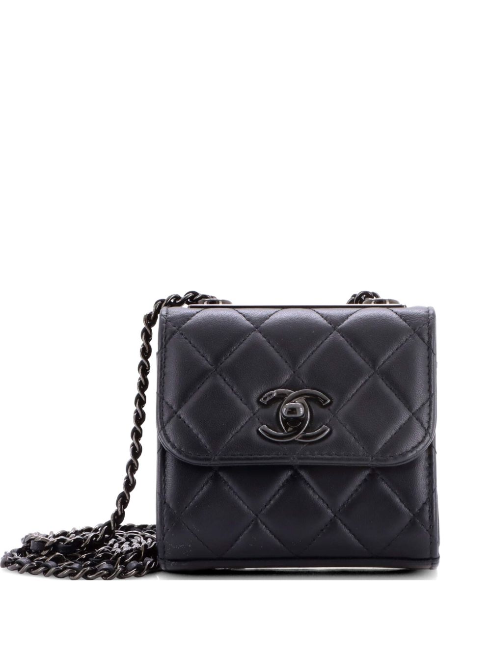 So Black Trendy CC Clutch with Chain Quilted Lambskin Small shoulder bag