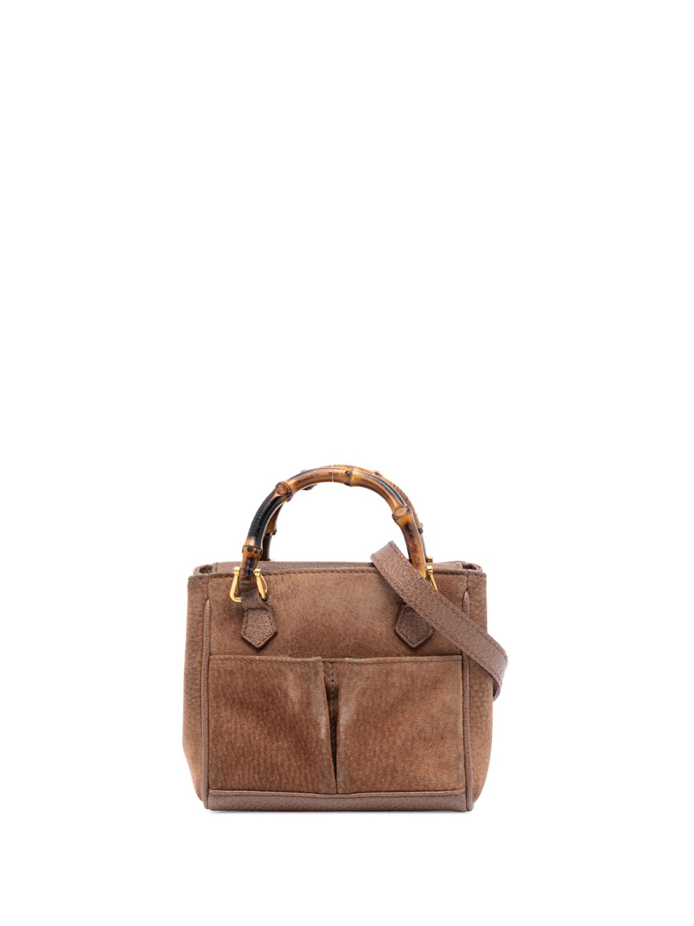 20th Century Mini Suede Bamboo satchel