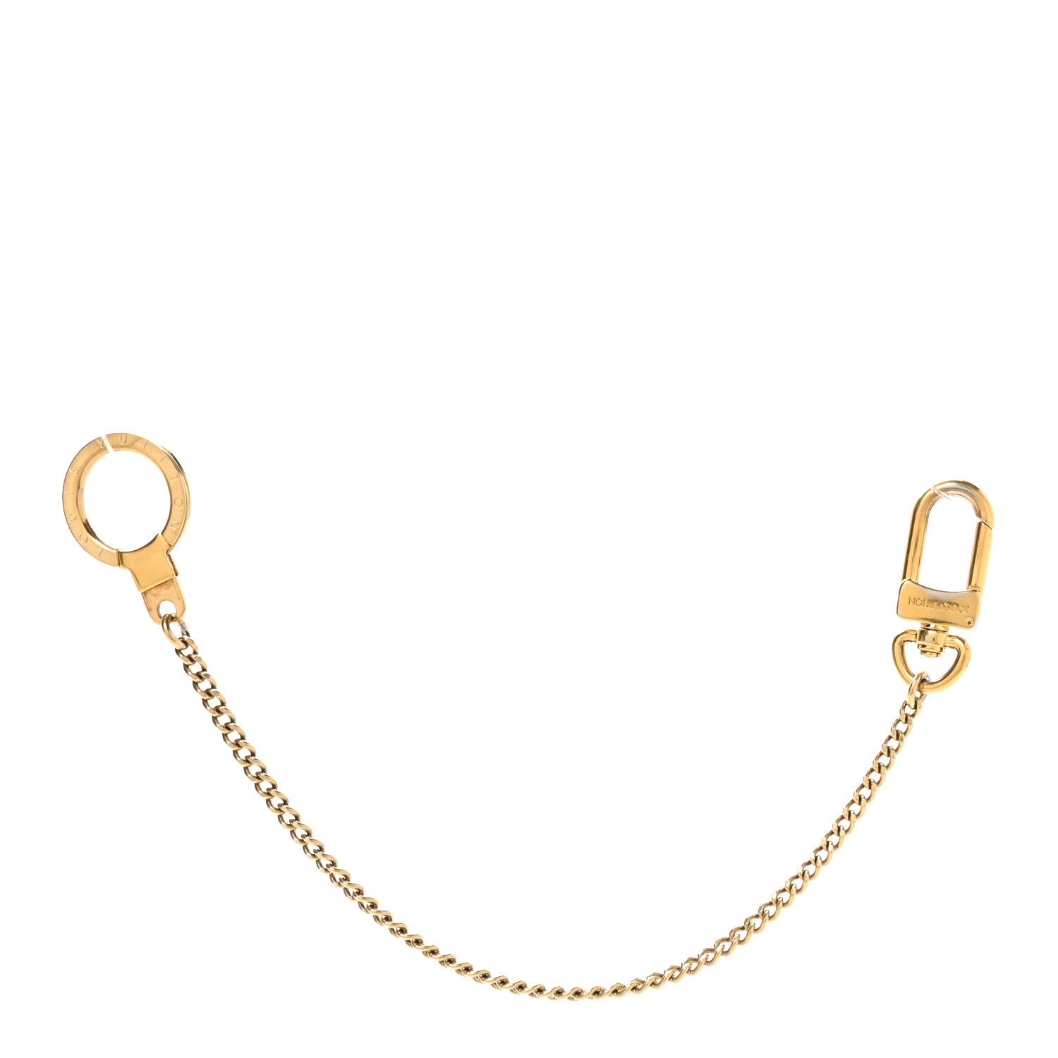 Louis Vuitton Louis Vuitton Metal Pochette Extender Key Ring Chain Gold
