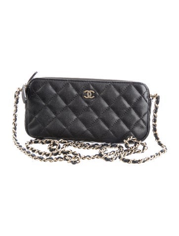 Classic Double Zip Clutch w/ Chain
