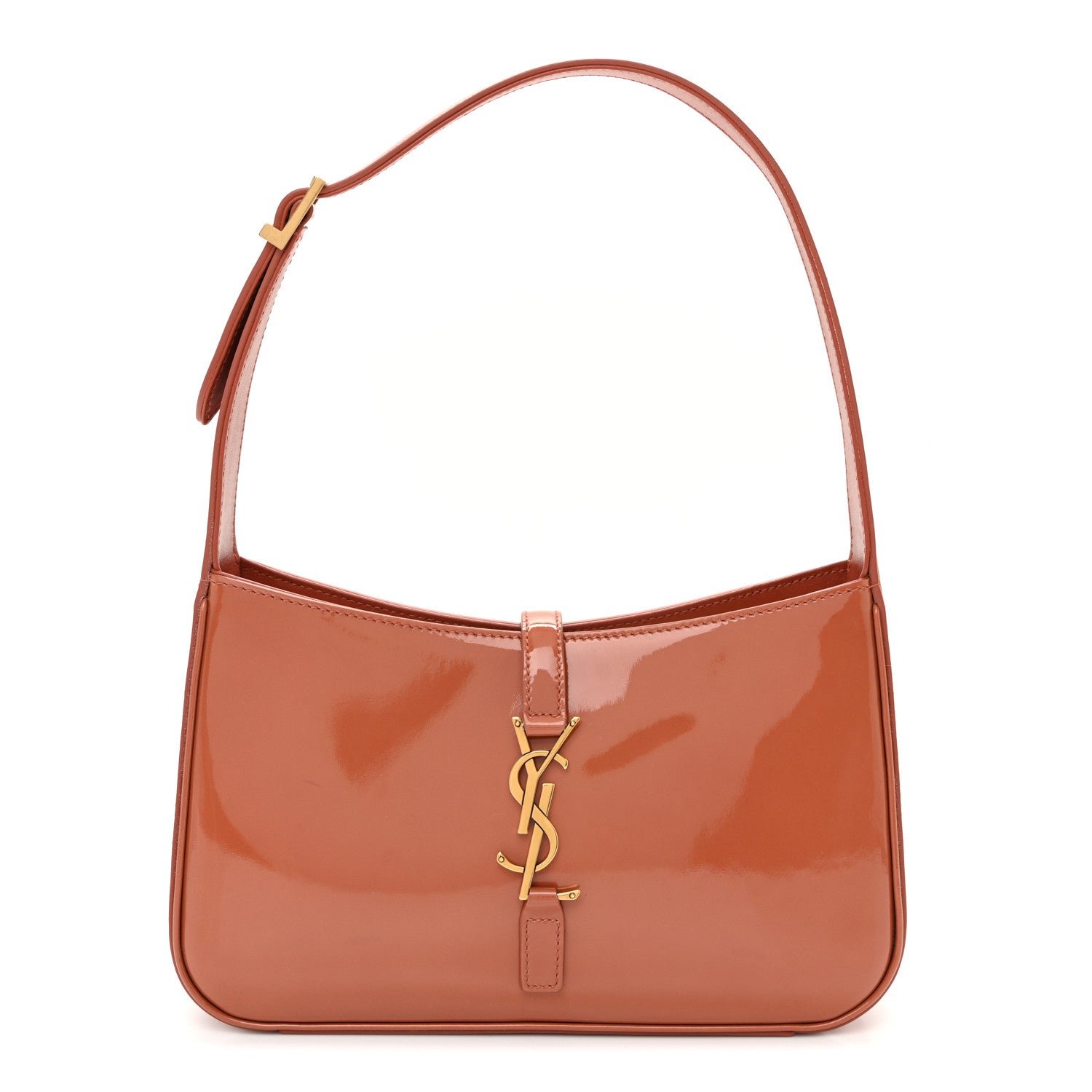 Saint Laurent Patent Le 5 A 7 Hobo Mild Rose
