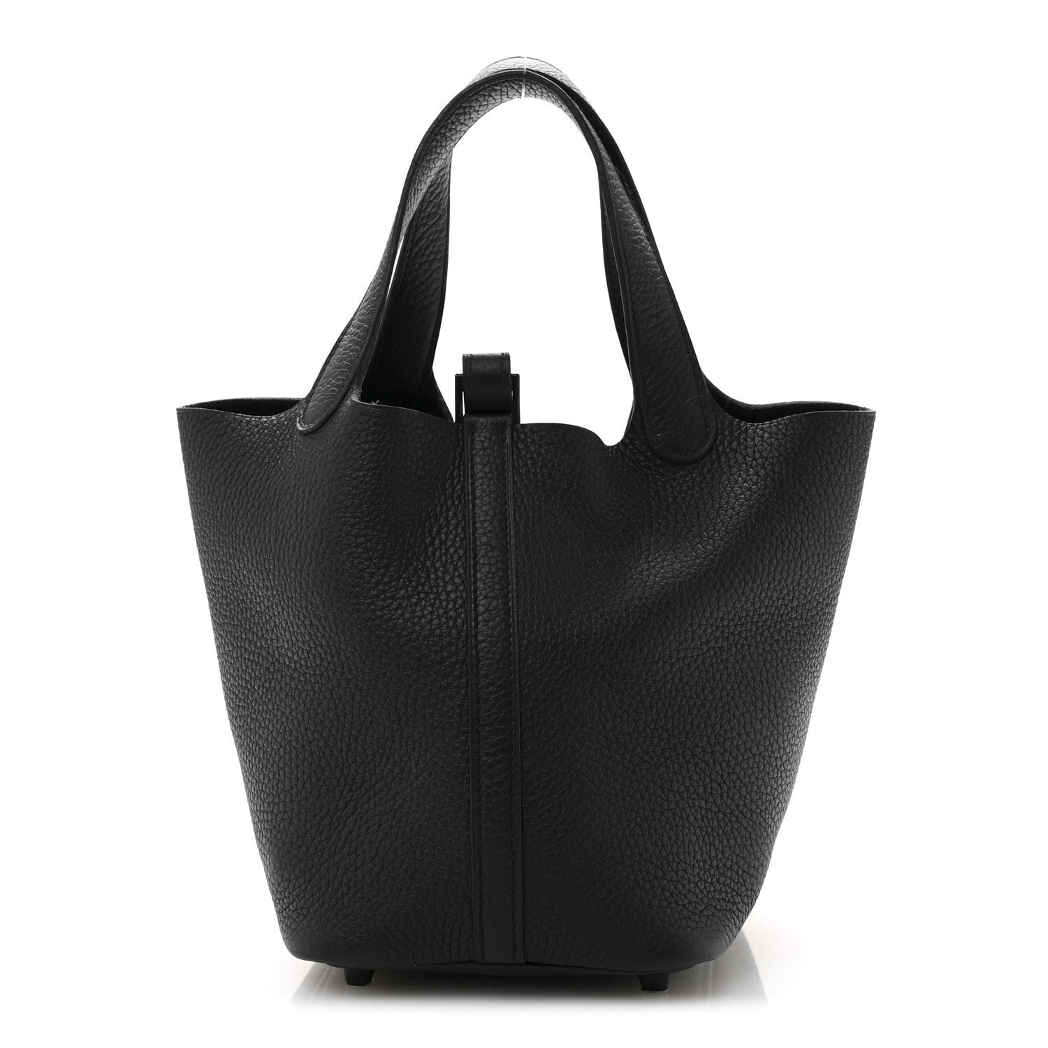 Hermes Taurillon Clemence Monochrome Picotin Lock 18 PM Black