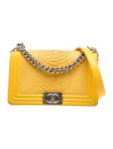 Medium Python Boy Flap Bag