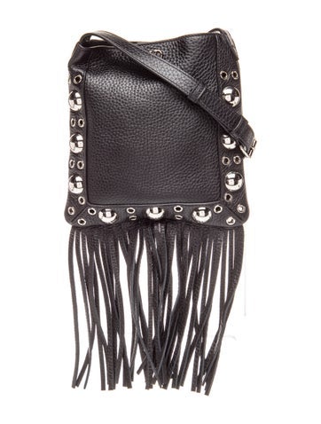 Leather Garavani Nellcote Fringe Studded Leather Small