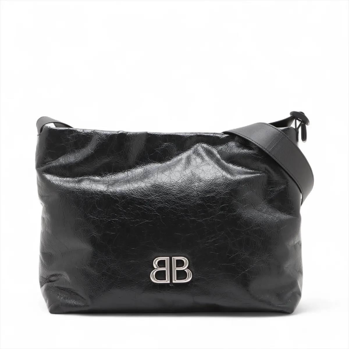 Balenciaga Monaco Small Leather Shoulder bag Black 804150