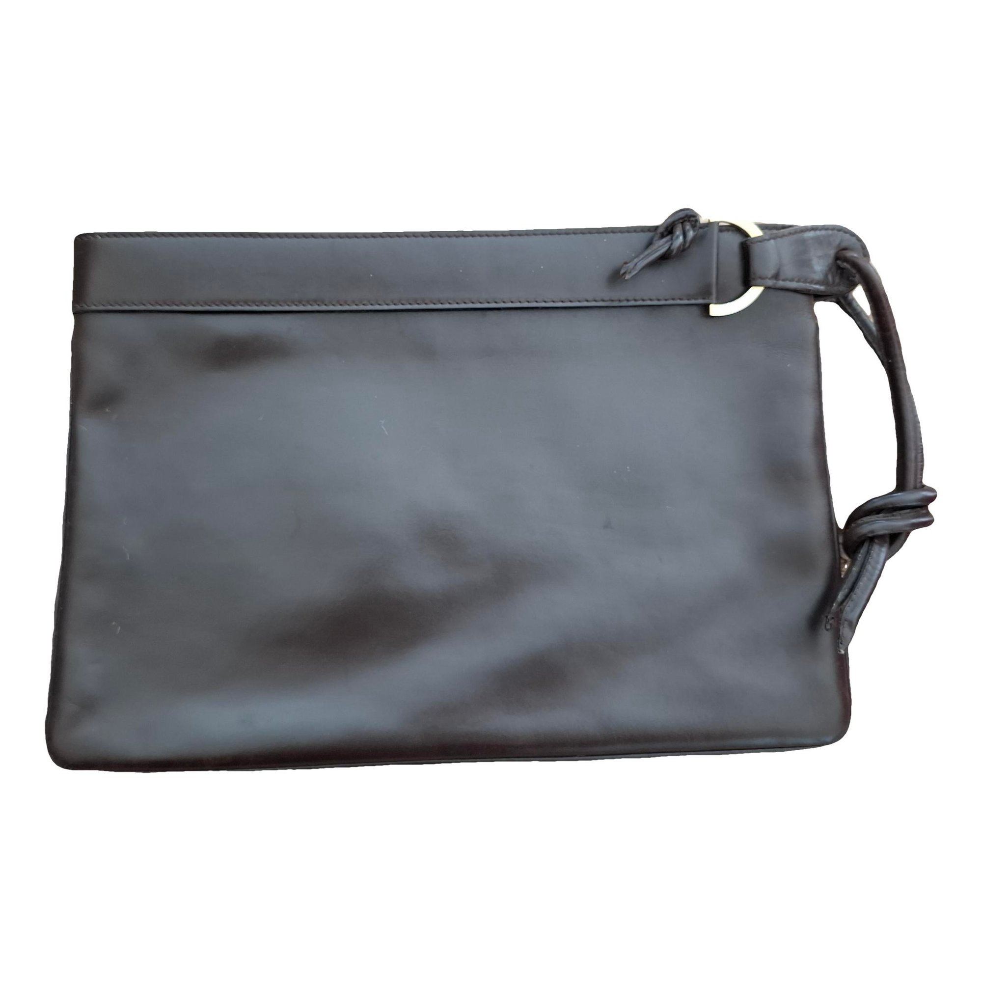 Leather clutch bag