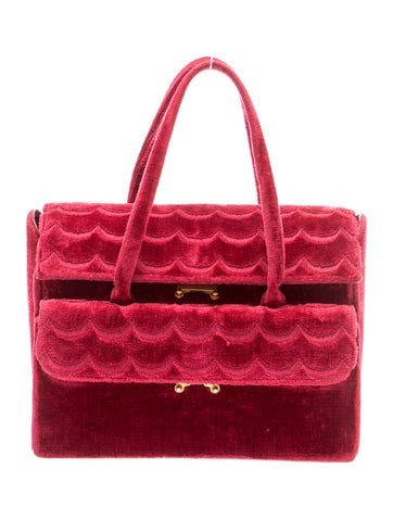 Roberta di Camerino Velvet Top Handle Bag