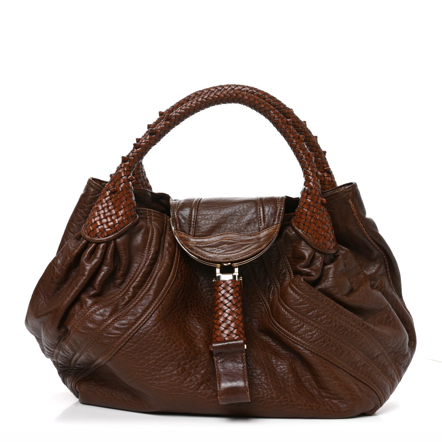 Fendi Nappa Nuvolata Spy Cognac