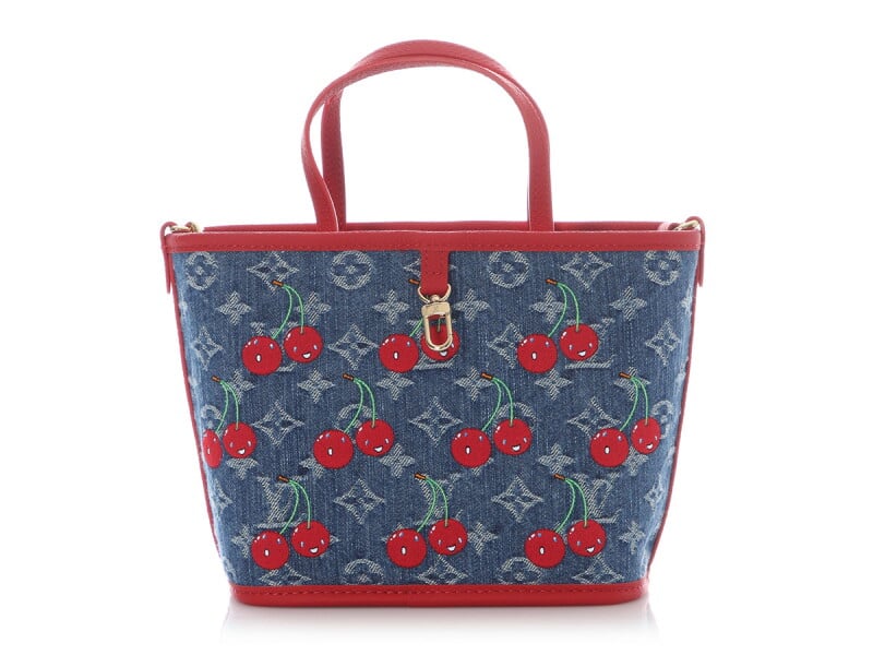 Takashi Murakami Denim Monogram Cerises Inside Out BB Bandouliere Neverfull Gold Hardware, 2025