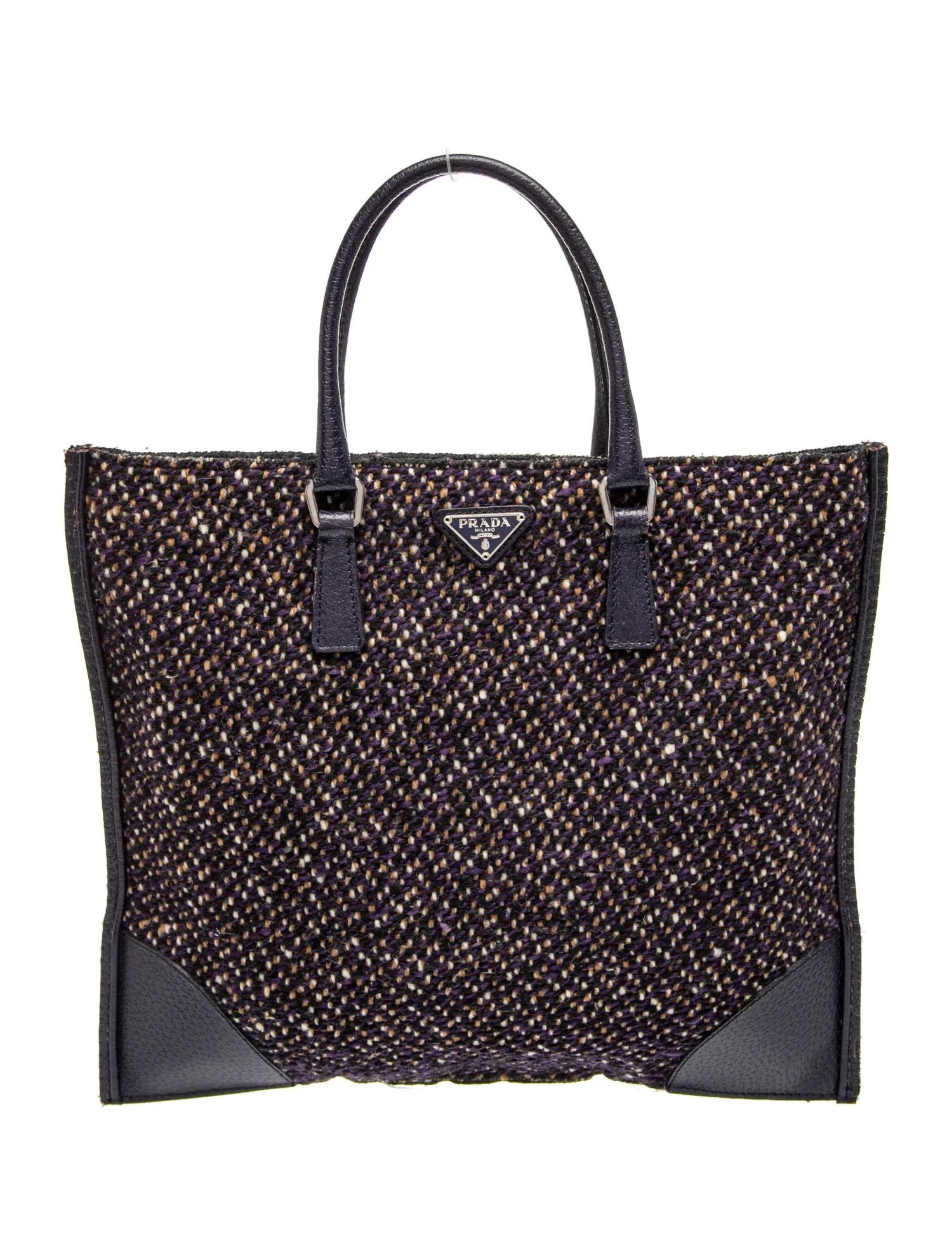 Enameled Metal Triangle Top Handle Bag Vintage