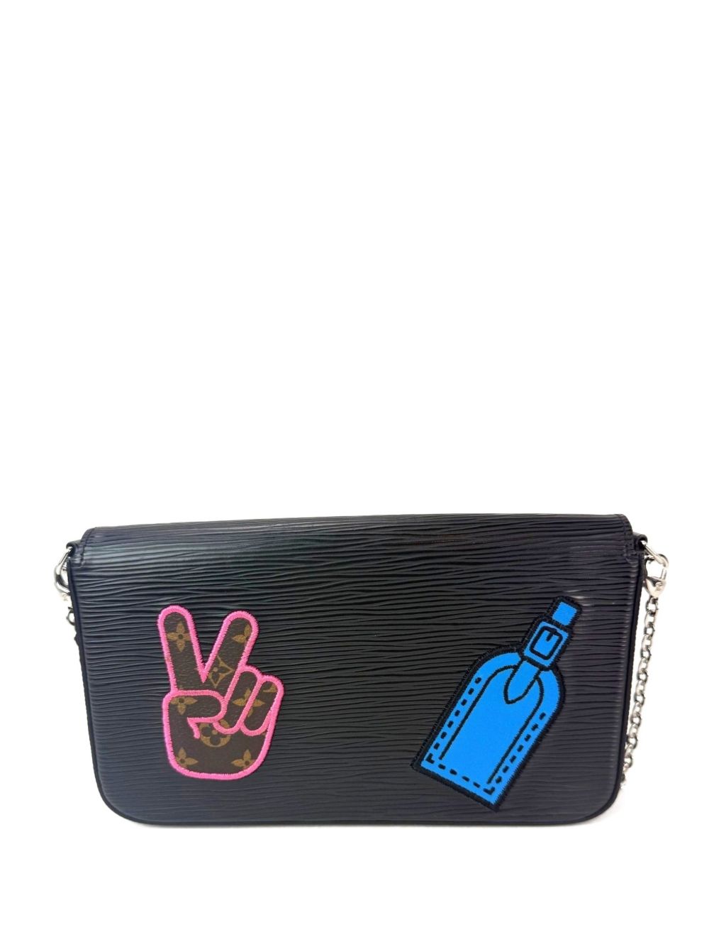 Félicie patchwork chain-strap clutch bag